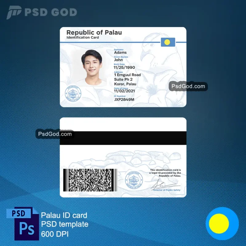 Palau gefälschte ID-Karte psd Vorlage - パラオの偽IDカードPSDテンプレート -buy Palau gefälschte ID-Karte Vektor