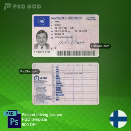 Kaufen oder Herunterladen Finnland gefälschten Führerschein psd Vorlage - Suomen väärennetty ajokortti psd-malli - Kaufen oder Herunterladen gefälschten finnischen Führerschein - Osta tai lataa väärennetty suomalainen ajokortti